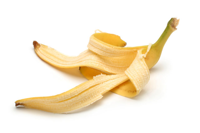 shutterstock banana peel on white background food