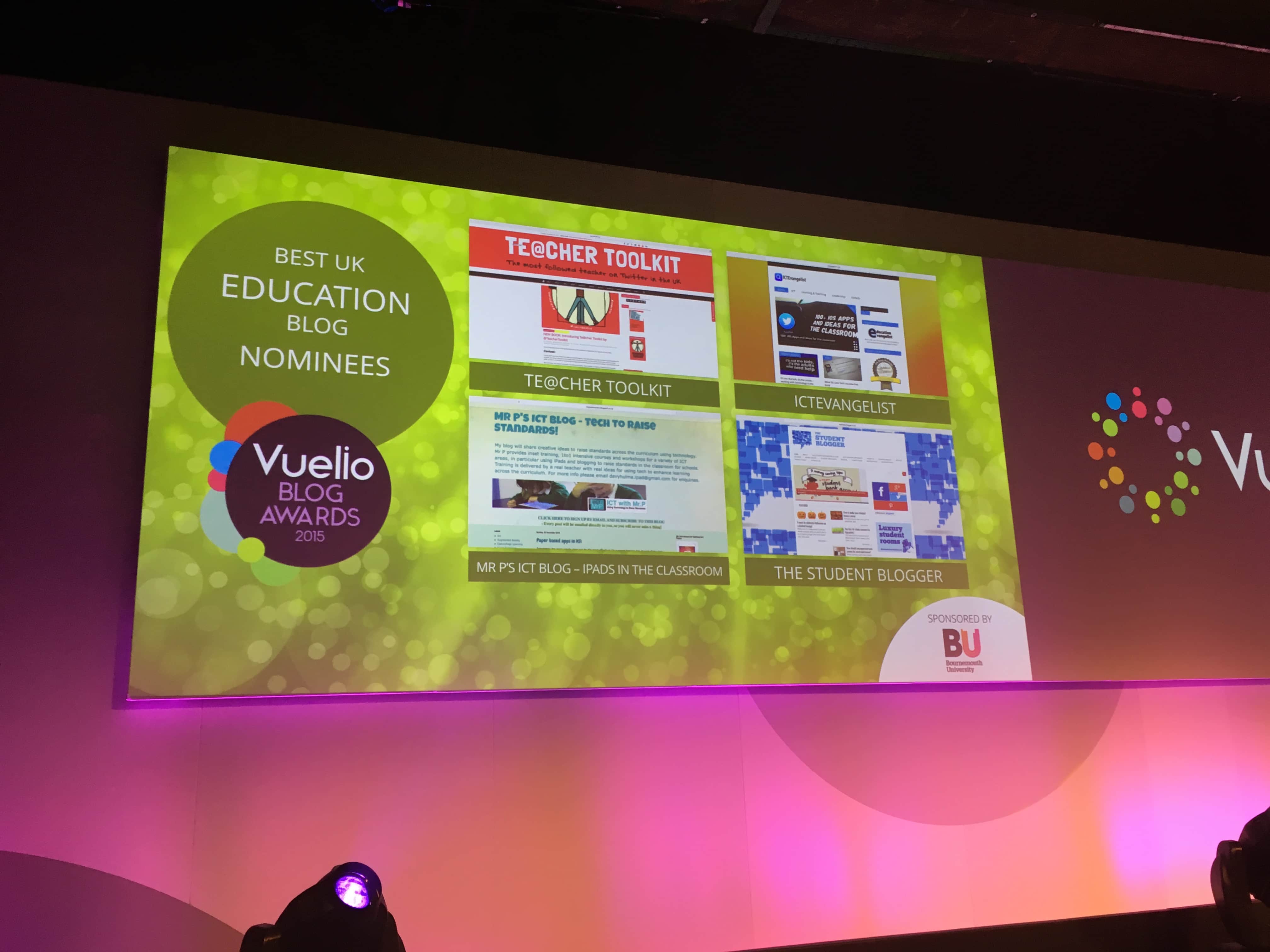 #VuelioBlogAwards Blogging UK Education