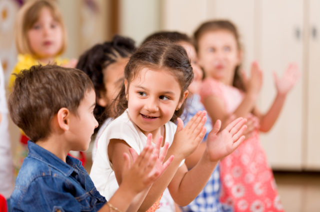 Children Classroom Happy Clapping
