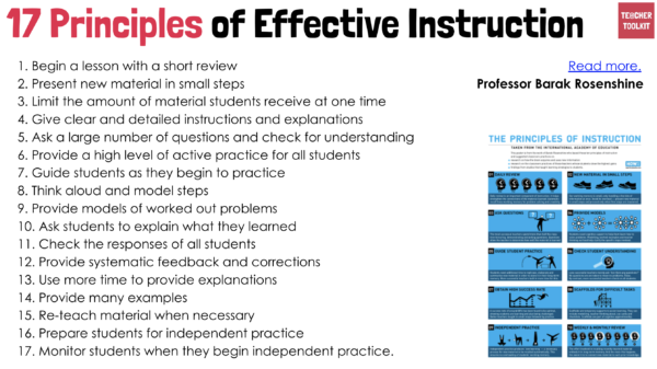 17 Principles of Instruction
