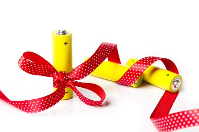 Yellow Battery In Ribbon