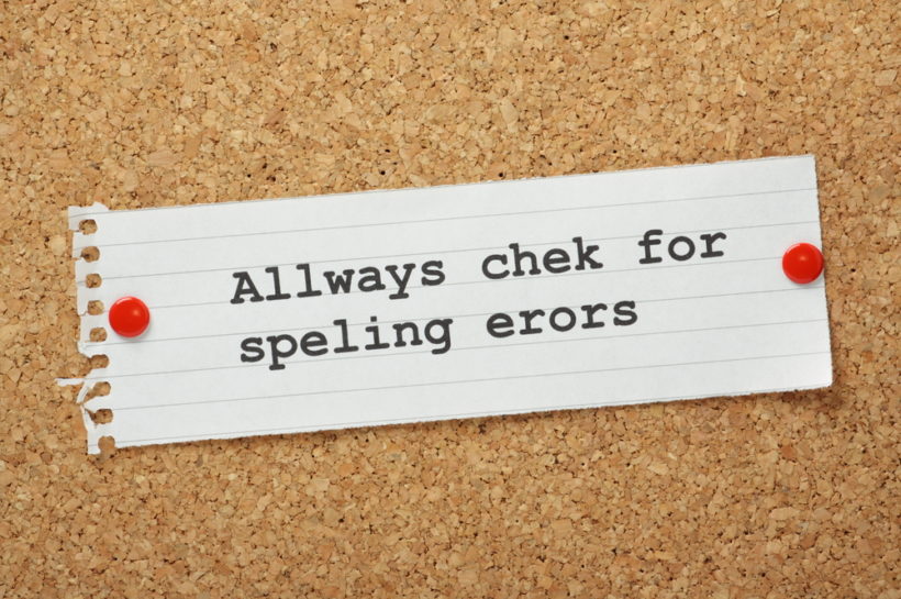 The Phrase Always Check For Spelling Errors On A Cork Notice Board
