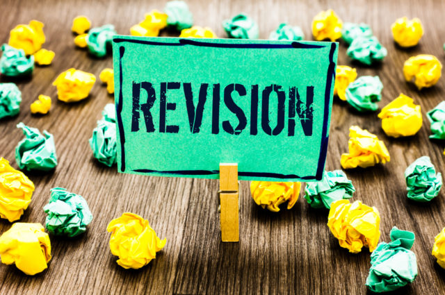 Conceptual Hand Writing Showing Revision.