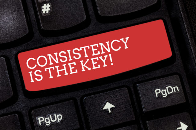 Writing Note Showing Consistency Is The Key