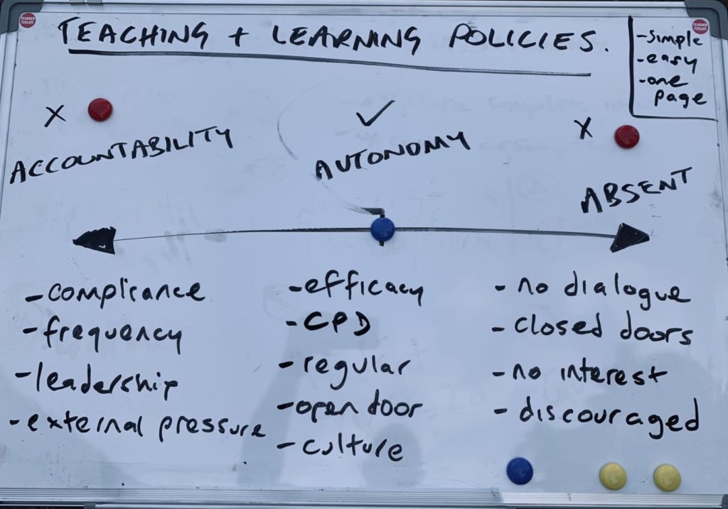 Teaching and Learning Policy Accountability versus Autonomy