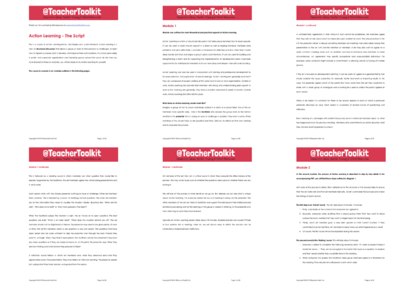 Action Learning Script Preview by @TeacherToolkit