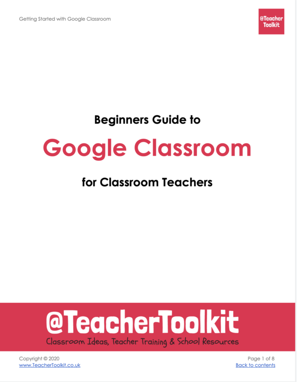 Beginners Guide to Google Classroom for Classroom Teachers