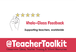 Whole Class Feedback Sheet by @TeacherToolkit