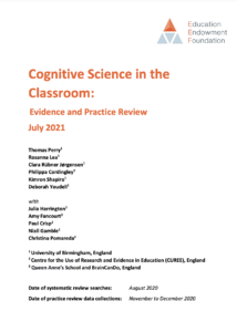 Cognitive science in the classroom
