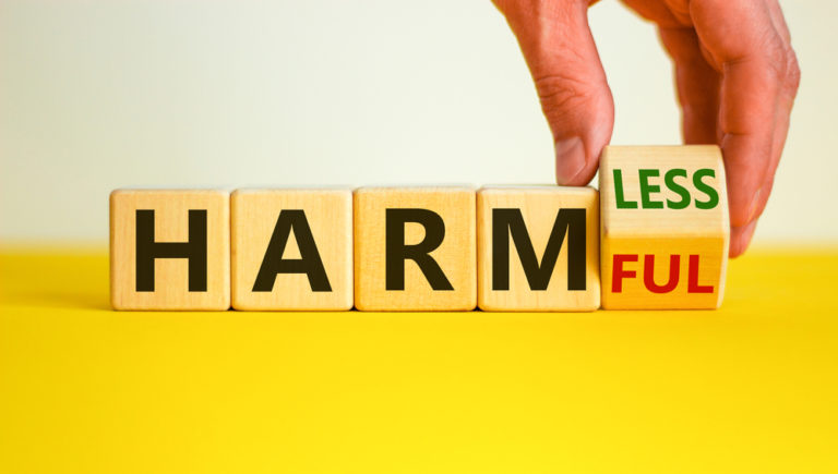 From,harmful,to,harmless.,male,hand,turns,the,cube,and