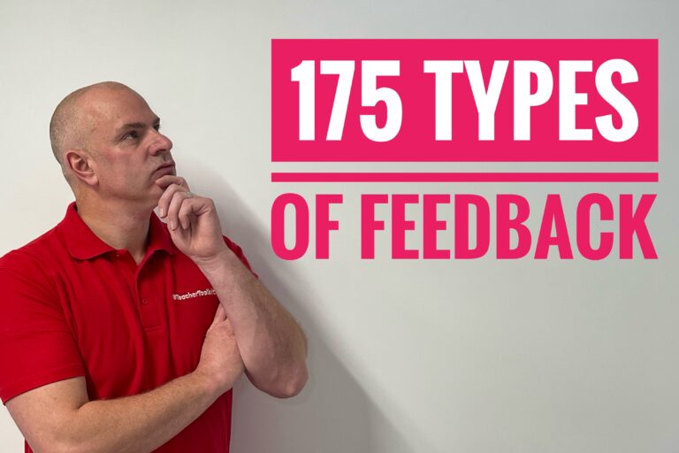 175 Types of Teacher Feedback!